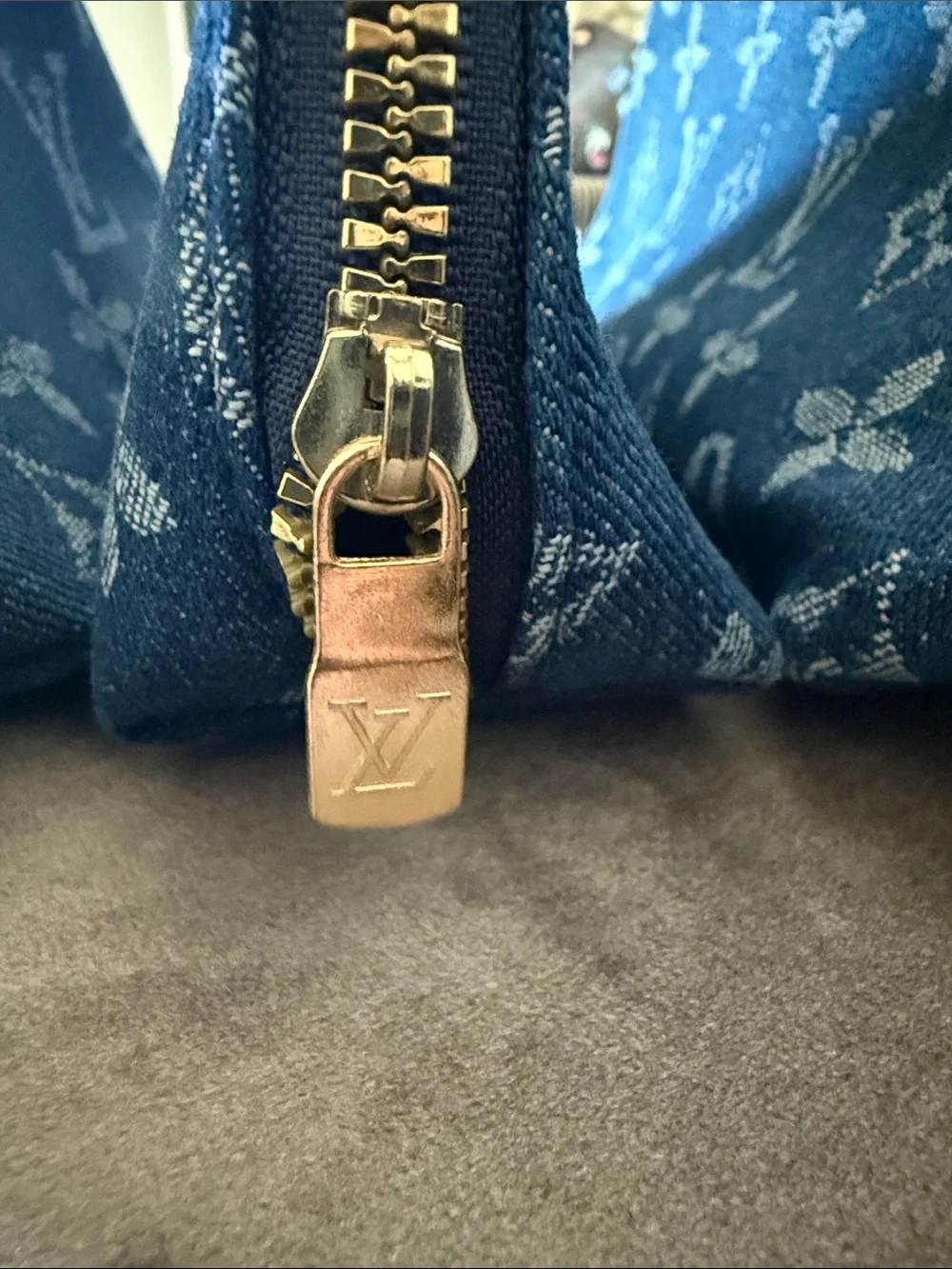 Louis Vuitton Monogram Denim Cosmetic Pouch Set Luxury Designer
